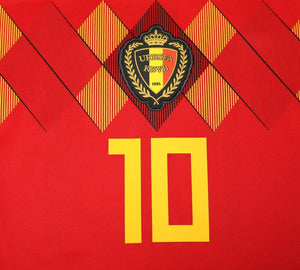 2018/19 HAZARD #10 Belgium Vintage adidas Home Football Shirt (M) World Cup 2018