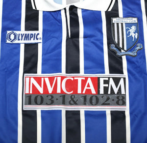 1995/96 #4 GILLINGHAM Vintage Olympic Home Match Worn/Issued Football Shirt (XL)